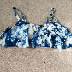 Torrid blue tie dye bikini top